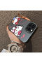Silicone Edge Hard Back Phone Case Kitty Pattern Compatible with iPhone 16 Pro Max - 3