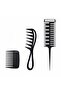 3-Piece Professional Hair Comb Set - Detangling, Parting, and Wide-Tooth Black Comb - 8