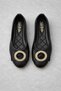 Crystal Stone Buckle Women's Babet Matte Leather Look Stylish Casual Shoes with Quilted Insole Stc1258 - 3