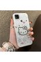 Silicone Edge Hard Back Phone Case Kitty Pattern Compatible with Poco C31 - 2