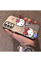 Silicone Edge Hard Back Phone Cover Compatible with Samsung Galaxy A33 5g Kitty Pattern