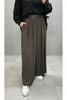 Pleated Skirt Pants Brown