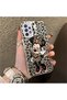 Silicone Edge Hard Back Phone Case Compatible with Samsung Galaxy A72 Minnie Pattern - 2