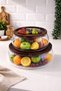 2-Piece Borosilicate Glass Luxury Glass Bowl with Acacia Lid - Presentation Bowl - Salad Bowl 18 cm - 22 cm - 4