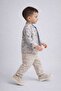 Linen Shirt Pants Sweatshirt Baby Kids 3-Piece Set - 2