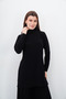 High Collar Sandy Tunic-Black - 7