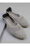 Women's Straw Bow Detailed Ballerinas. Open-Sided Straw Ballerinas. - 2
