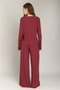 Carol Ribbed Knit Drapey Pants Pajama Bottoms - Claret Red - 4