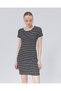 Short Sleeve Striped Women's Dress Lrn034 - 6