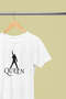 Queen Printed Circular Neck Cotton Oversize Short Sleeve Unisex Tshirt - 4