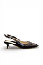 Women's Brown Matte Short Heel Stiletto Open Back New Season Sa222 - 8