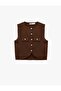 Women's Vest 6Wak20046Ht Brown - 4