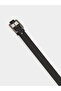 Black Waist Belt with Metal Buckle - 4