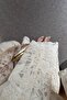 Lace Embroidered Scarf Collar Ecru Dress - 5