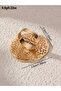 Textured Hollow Carved Ring - 5