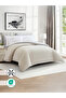 Solid 6-Pc Duvet Cover Set, King Size 220×240cm, Brushed Microfiber, Printed Shams, (Without Filler) - 2