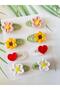 Floral Handmade Mother&Daughter Organic 8-Piece Snap Buckle Suitable for All Age Groups - 3