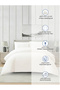 Solid Duvet Cover Set 4-Pcs, Queen Size 200×240cm, Brushed Microfiber,( Without Filler ) - 6