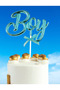 Cake Topper Stick with Ornament Chrome Gender Reveal Party Baby Shower Blue Lettered Stick - 6