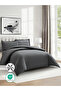 Solid Duvet Cover Set 4-Pcs, Queen Size 200×240cm, Brushed Microfiber,( Without Filler ) - 2