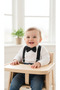 Black Bow Tie Suspender Accessory Set (1/8 Years Old)