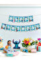 Happy Birthday Stitch Flag Banner 17X170 cm Birthday Party Decoration - 2