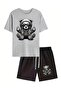 - MEN'S PRINTED COTTON T-SHIRT SHORTS 2-PIECE SET OVERSIZE - FIRST-CLASS QUALITY FABRIC - 5