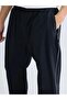 Black Loose Fit Striped Men's Jogger Sweatpants (S6) - 3