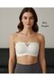 Intive Laser Cut Seamless Premium Quality Strapless Bra with Transparent Front Detail and Clasp
