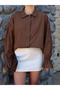 Shrinkled Sleeves Shirt - 2