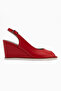 Marly Genuine Leather Red Wedge Heeled Women's Sandals - 2