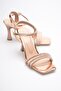 Zr20My15 Premium Rose Gold Stone Heeled Sandals - 5