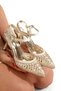 Heri Stone Embellished Open Back Strappy Evening Dress Shoes 7.5 cm