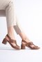 Genuine Leather Orthopedic Poly Sole V-Cut Low-Cut Women's Sandals - 2