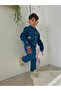 Printed Denim Suit for Children 100% Cotton Double Combination Trend Design Seasonal Combination-Jlb-094 - 2