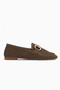 Rian Genuine Leather Mink Buckle Women's Ballerinas - 2