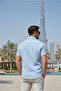 Men's Modern Fit Premium Cotton Short Sleeve Single Pocket Linen Shirt - 4