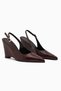 Tira Burgundy Wedge Heeled Pointed Toe Women's Sandals - 3