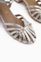 Serry Genuine Leather Women's Sandals with Silver Buckle - 6