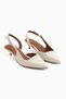 Marica Beige Trocley Short Heeled Women's Shoes - 3