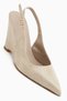 Tira Beige Wedge Heeled Pointed Toe Women's Sandals