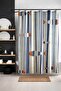 Bathroom Curtain, Striped Fish Pattern Shower Curtain, Bathtub Curtain 175X200Cm