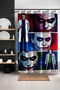 Bathroom Curtain, Patterned Shower Curtain with Maskless Faces, Bathtub Curtain 175X200Cm
