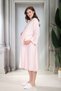 New Season Powder Woven Dressing Gown Summer Special Design 100% Cotton Maternity Dressing Gown Nightgown Set - 7