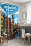 Bathroom Curtain, Amsterdam Colorful Houses Patterned Shower Curtain, Bathtub Curtain 175X200Cm - 2