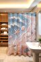 Bathroom Curtain, Starry Waves Patterned Shower Curtain, Bathtub Curtain 175X200Cm - 3