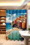 Bathroom Curtain, Turquoise Coasts Patterned Shower Curtain, Bathtub Curtain 175X200Cm - 2