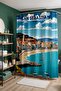 Bathroom Curtain, San Sebastian Beach Patterned Shower Curtain, Bathtub Curtain 175X200Cm