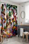 Bathroom Curtain, Bougainvillea Street Patterned Shower Curtain, Bathtub Curtain 175X200Cm - 3
