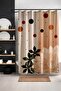 Bathroom Curtain, Polka Dot Water Lily Patterned Shower Curtain, Bathtub Curtain 175X200Cm - 3